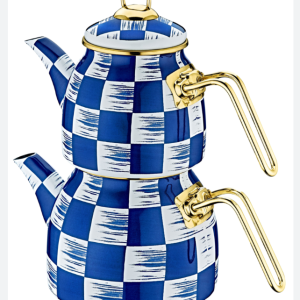 Estella Çaydanlık Mavi Kareli